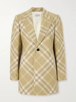 Burberry | 格纹羊毛西装外套,商家NET-A-PORTER,价格¥27208