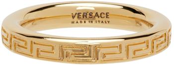 范思哲戒指正品, Versace | Gold Engraved Greek Key Ring商品图片 4.6折