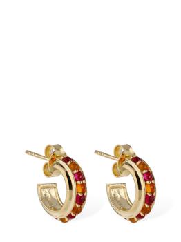 商品Hot Rox Gemstone Mini Hoop Earrings图片