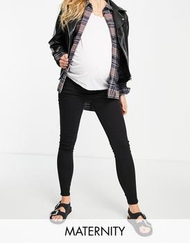 冬装topshop jamie, Topshop | Topshop Maternity under bump black Jamie jeans商品图片 8折起