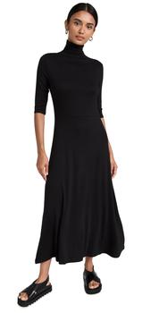 vince连衣裙, Vince | Vince Elbow Sleeve Turtleneck Dress商品图片 