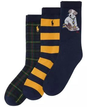 Ralph Lauren | Little Boys 3-Pack Placed Dog Socks,商家Macy's,价格¥148