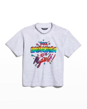巴黎世家t恤正品, Balenciaga | Kid's Logo Typographic T-Shirt, Size 2-10商品图片 