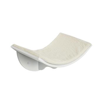 商品PawHut | Wood Wall-Mounted Curved Cat Shelves Kitten Perch Climber Bed White,商家Macy's,价格¥494图片
