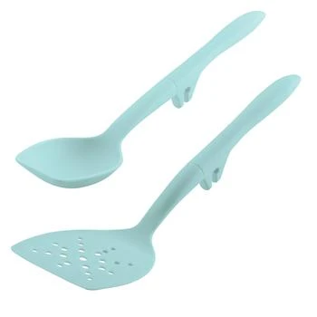 Rachael Ray | Rachael Ray Tools and Gadgets Lazy Flexi Turner and Scraping Spoon Set, 2-Piece, Light Blue,商家Premium Outlets,价格¥164