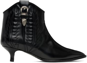 推荐Black Western Heeled Boots商品