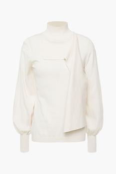 Zimmermann | Draped cotton-blend turtleneck sweater商品图片,4.5折