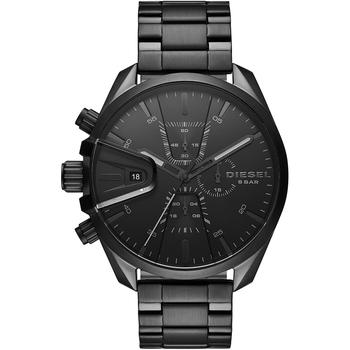 diesel手表, Diesel | Men's Chronograph MS9 Black Stainless Steel Bracelet Watch 48mm商品图片 