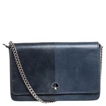kate spade bag链条包, [二手商品] Kate Spade | Kate Spade Two Tone Blue Leather Wallet on Chain商品图片 4.8折