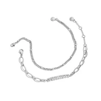 WEAR by Erin Andrews | Women's x Baublebar Silver Dallas Cowboys Linear Bracelet Set,商家Macy's,价格¥354