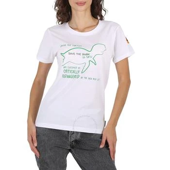 推荐Ladies White Vivian Turtle Print T-shirt商品