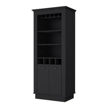 Homezia | 70" Black Bar Cabinet With Wine Storage,商家Premium Outlets,价格¥7462