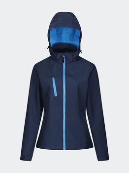 推荐Womens/Ladies Venturer 3 Layer Membrane Soft Shell Jacket (Navy/French Blue)商品