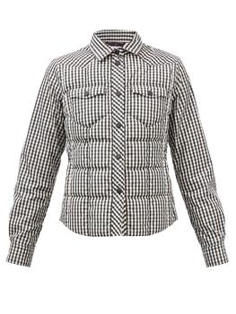 moncler moka评价, Moncler | Nangy check quilted down mid-layer jacket商品图片 