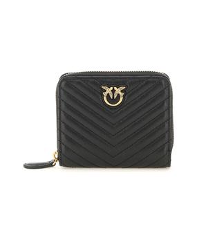 pinko邮差包手提包, PINKO | Quilted Nappa Leather Zip-around Wallet商品图片 