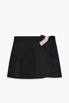 推荐Skirt-effect bow-detailed cotton-blend shorts商品