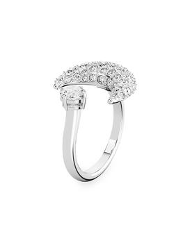 商品Swarovski | Luna Rhodium-Plated & Crystal Open Moon Ring,商家Saks Fifth Avenue,价格¥944图片