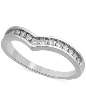 Macy's | Diamond Chevron Band (1/4 ct. t.w.) in 14k White or Yellow Gold,商家Macy's,价格¥3090