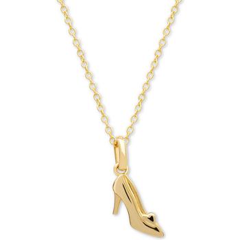Disney | Children's Cinderella Slipper 15" Pendant Necklace in 14k Gold商品图片,2.5折
