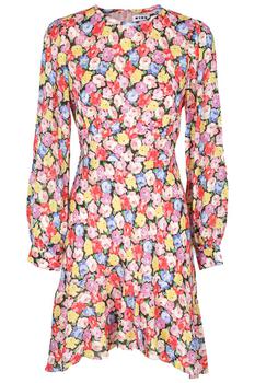 Rixo | Rixo Floral-Printed Tied-Waist Crewneck Mini Dress商品图片,8.6折