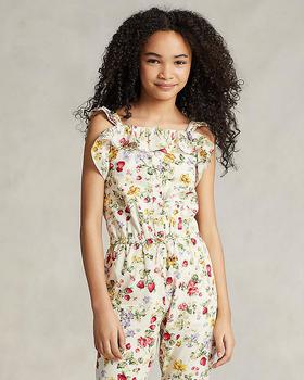 商品Ralph Lauren | Girls' Floral Smocked Cotton Batiste Jumpsuit - Little Kid, Big Kid,商家Bloomingdale's,价格¥602图片