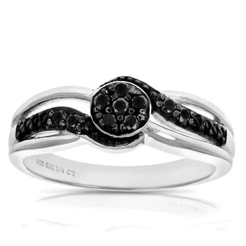 Vir Jewels | 1/4 cttw Black Diamond Engagement Ring .925 Sterling Silver with Black Rhodium,商家Premium Outlets,价格¥564