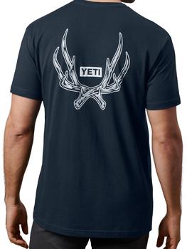 YETI多少钱, YETI | YETI Men's Antler Badge Short Sleeve T-Shirt商品图片 
