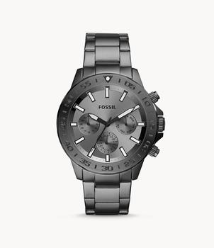 推荐Fossil Men's Bannon Multifunction, Smoke-Tone Stainless Steel Watch商品