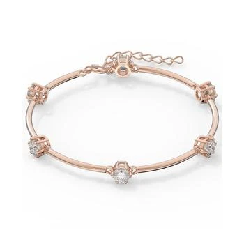 Swarovski | Rose Gold-Tone Crystal Station Bangle Bracelet,商家Macy's,价格¥1227