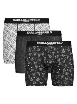 Karl Lagerfeld Paris | 3-Pack Logo Band Boxer Briefs,商家Saks OFF 5TH,价格¥150