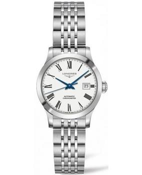 Longines Record White Dial Stainless Steel Women's Watch L2.321.4.11.6,价格$1523