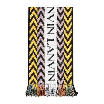 Lanvin | Lanvin Logo Intarsia Fringed Scarf商品图片,8.2折