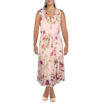 推荐Lauren Ralph Lauren Womens Floral Maci Midi Dress商品