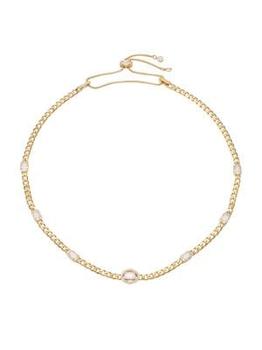 商品Adriana Orsini | Stunner 18K Gold Plated & Cubic Zirconia Curb Chain Necklace,商家Saks OFF 5TH,价格¥778图片