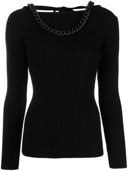 推荐Giuseppe di Morabito Knitted Long Sleeve Top With Chain商品