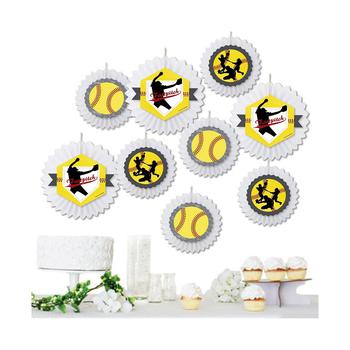 商品Big Dot of Happiness | Grand Slam - Fastpitch Softball - Hanging Party Tissue Decor Kit Paper Fans 9 Ct,商家Macy's,价格¥142图片
