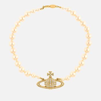 Vivienne Westwood | Vivienne Westwood Bas Relief Gold-Tone, Faux Pearl and Crystal Choker商品图片 