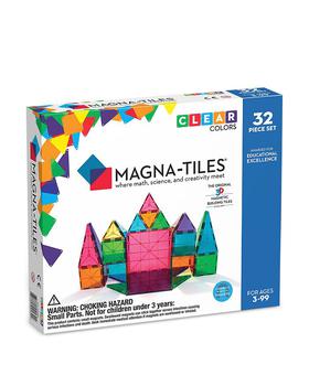 推荐32 Pc. Clear Colors Magnetic Tiles Set - Ages 3+商品