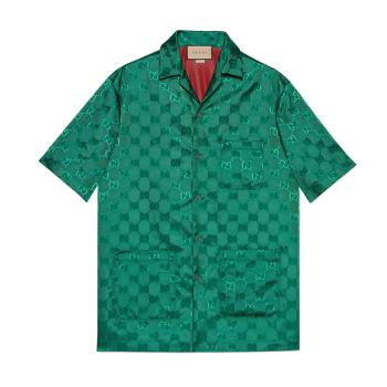 推荐【预售3-7天】GUCCI/古驰 22年早春新款 Off The Grid系列 男士绿色GG帆布尼龙保龄球衫673622ZAEBN3239商品