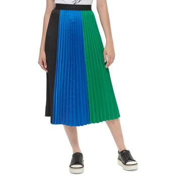 推荐Women's Tri-Color Pleated Midi Skirt商品