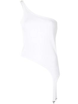 product one-shoulder suspender hem top - women image