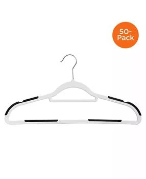 Honey Can Do | 50-Pack Slim Plastic Hangers with Anti-Slip Rubber Grips,商家Macy's,价格¥300