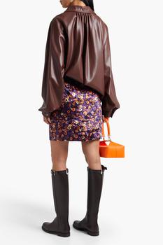 推荐Paoli floral-print velvet mini skirt商品