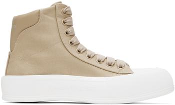 Alexander McQueen | Beige Deck Plimsoll Sneakers商品图片,独家减免邮费
