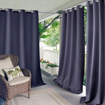 Elrene Home Fashions | Connor Solid Indoor/Outdoor Curtain Panel, 52" x 108",商家Bloomingdale's,价格¥810