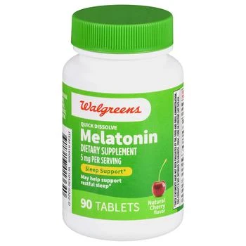 Walgreens | Quick Dissolve Melatonin 5 mg Tablets Natural Cherry,商家Walgreens,价格¥123