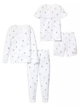 Petite Plume | Little Boy's & Boy's Bateau 4-Piece Pajamas Set,商家Saks Fifth Avenue,价格¥722