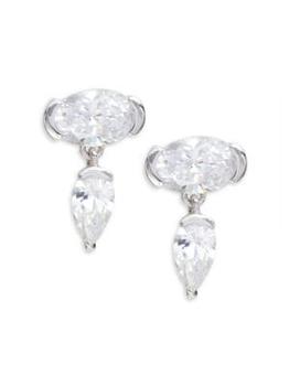 商品Adriana Orsini | Sterling Silver & Cubic Zirconia Drop Earrings,商家Saks OFF 5TH,价格¥227图片
