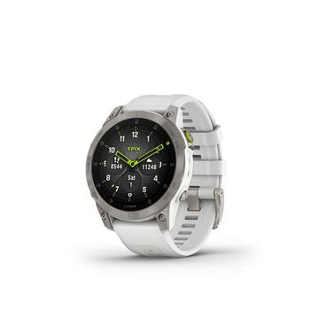 Garmin代购, Garmin | Unisex Epix White Titanium White Silicone Band Smart Watch 33mm商品图片 