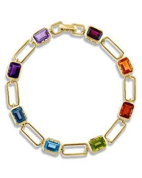Bloomingdale's | Multi Gemstone Paperclip Link Chain Bracelet in 14K Yellow Gold - 100% Exclusive,商家Bloomingdale's,价格¥11224